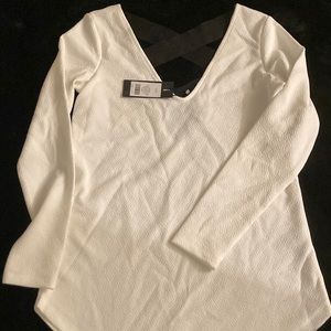 NWT Dynamite Elastic Cross Body Top - Size Small